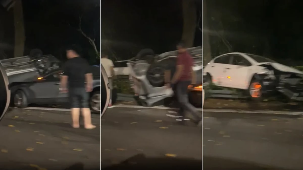4 taken to hospital after PIE crash, including driver who was arrested