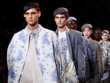 Dior Homme swings romantic with embellished men’s looks at Paris Fashion Week