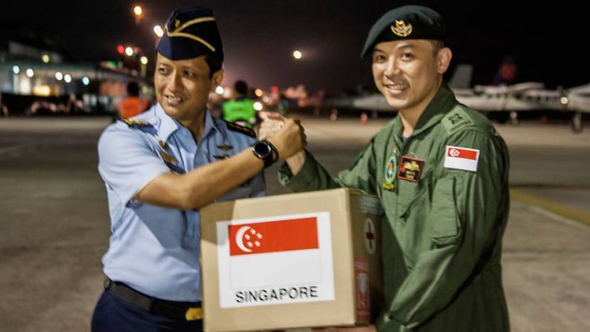 SAF delivers humanitarian supplies to Indonesia SAF delivers humanitarian supplies to Indonesia