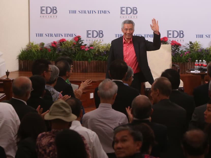 Prime Minister Lee Hsien Loong at the end of the Pioneering The Future Series held at The Arts House. Photo: Ooi Boon Keong