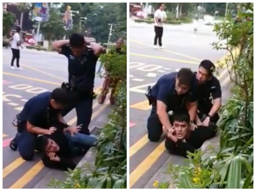 A video purportedly showing the arrest has gone viral on social media. Many netizens have identified the man in the video as local singer and actor Aliff Aziz, but the police have declined to confirm his identity.