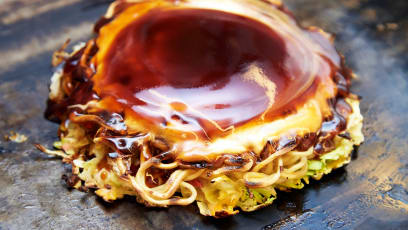 Comforting Okonomiyaki Made With Noodles At Tsuruhashi Fugetsu From Osaka