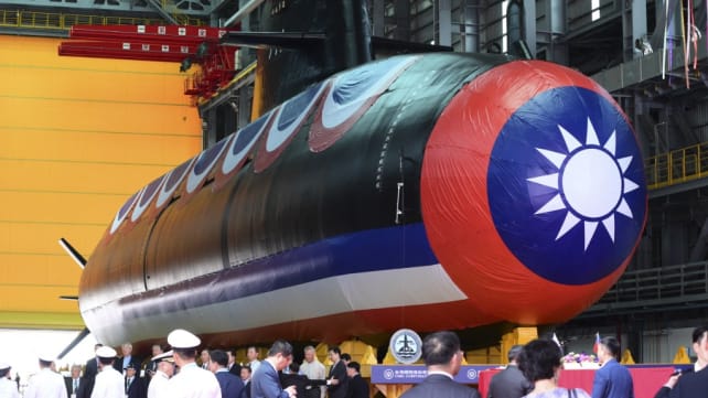 Taiwan unveils first domestically built submarine