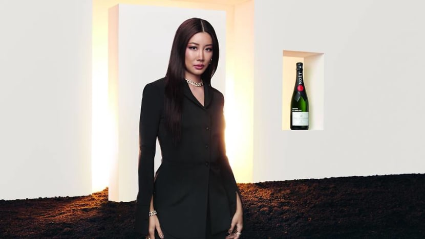 Why did Moet & Chandon collaborate with Korean-American fashion designer Yoon Ahn?