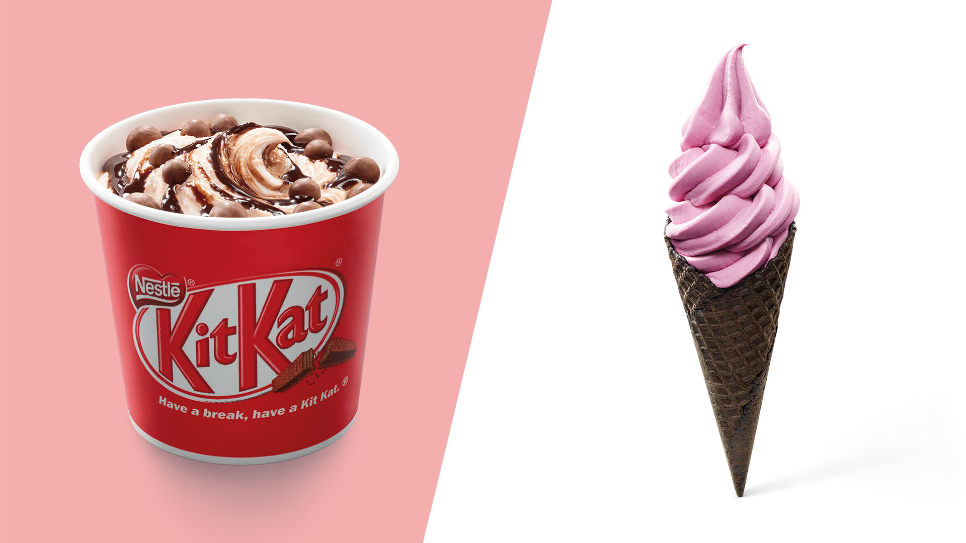 Mcdonalds Purple Sweet Potato Waffle Cone And Kit Kat Mcflurry Taste