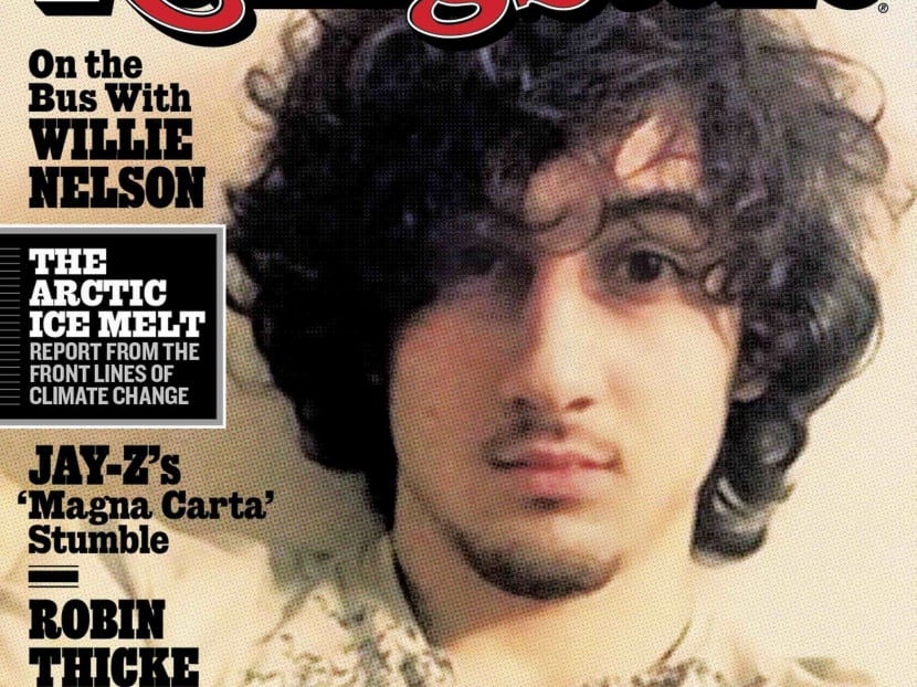 Accused Boston bomber Dzhokhar Tsarnaev is seen on the cover of the August 1 issue of Rolling Stone magazine in this handout image received by Reuters July 17, 2013.  Photo: Reuters