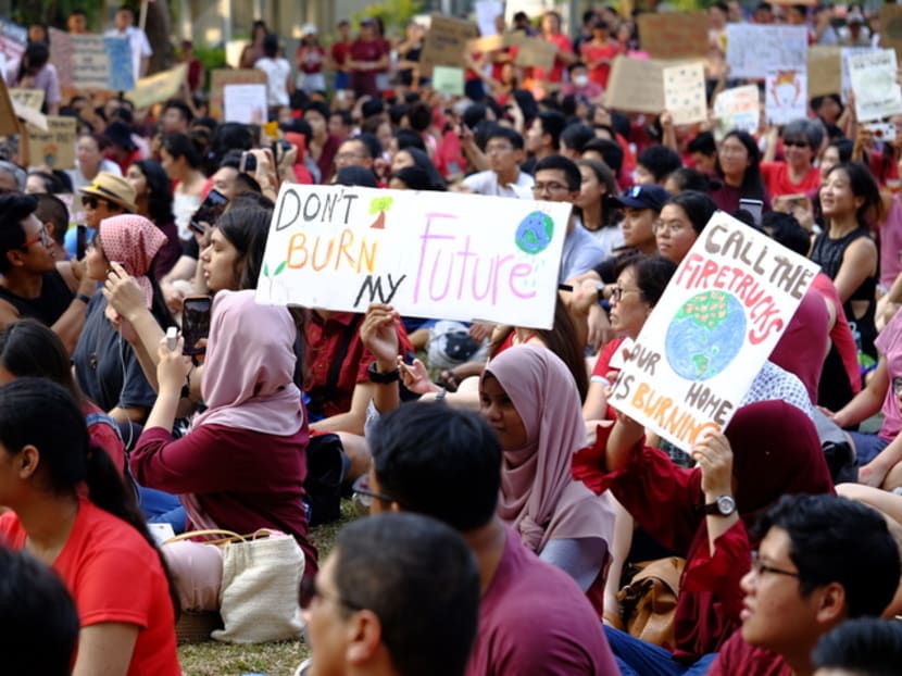 SIngapore's inaugural climate rally held at Hong Lim Park in September 2019.