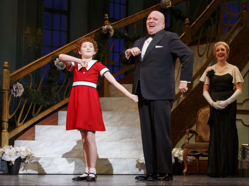 Heidi Gray, an 11-year-old actress who stars as Annie, was a delight with her wide-eyed enthusiasm and crystal clear vocals. Photo: Annie The Musical