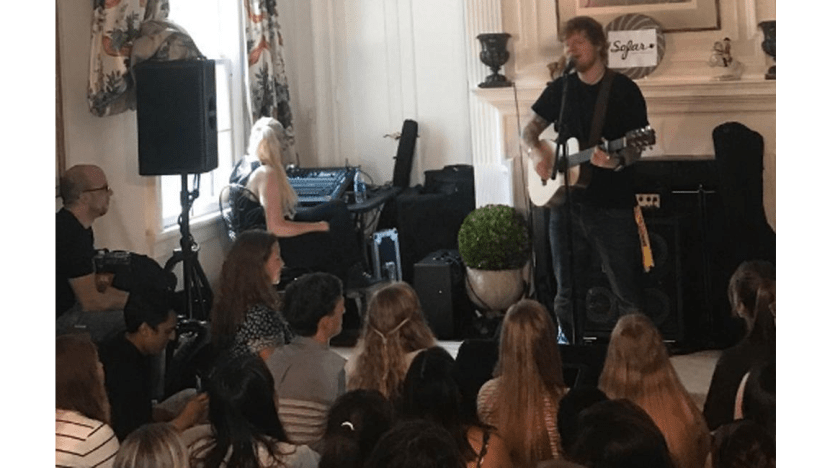 Ed Sheeran's show in Holly Branson's living room