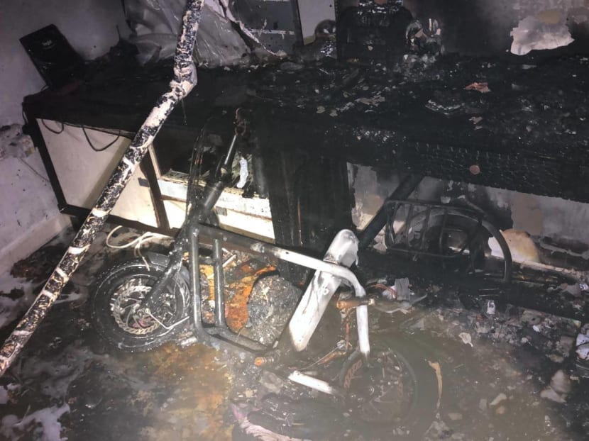 The Singapore Civil Defence Force said in a Facebook post that it responded to the fire at about 5.10am at a 12th floor unit of Block 364B, Sembawang Crescent.