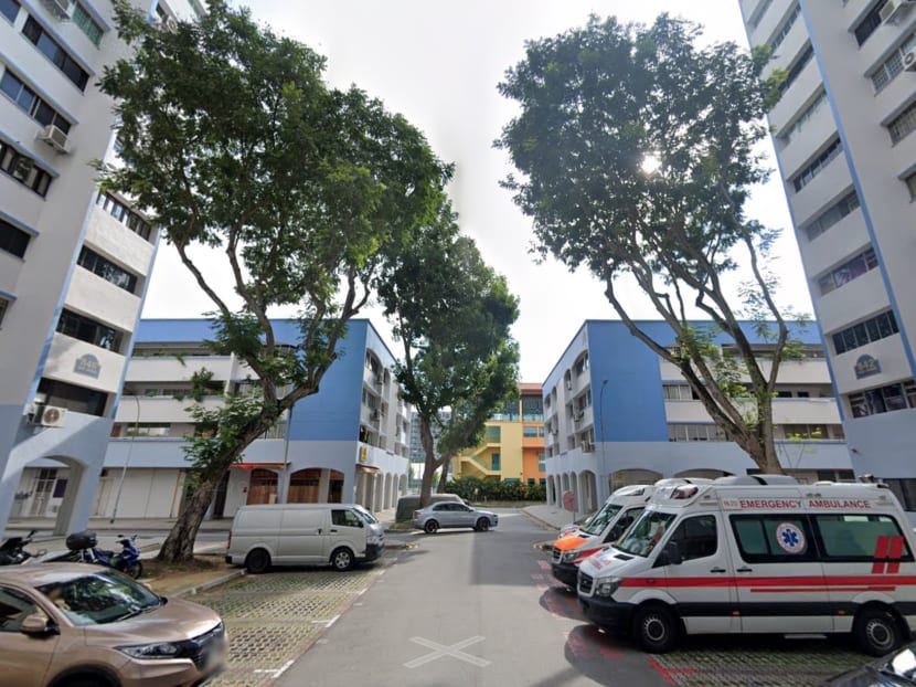Covid-19 viral fragments were detected in wastewater samples collected from 842, 844, 846 (pictured) and 848 Sims Avenue, which are housing blocks near the Geylang Serai Market.