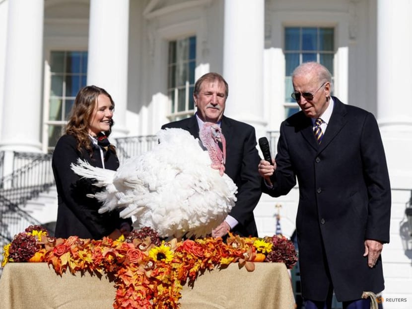 In Thanksgiving tradition, Biden pardons two chatty turkeys In Thanksgiving tradition, Biden pardons two chatty turkeys