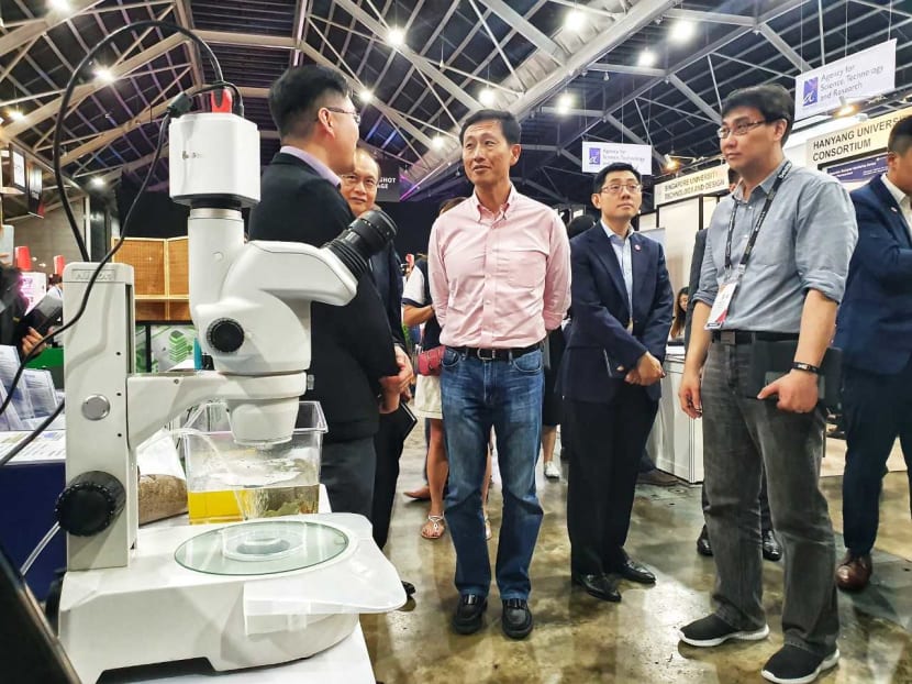 Education Minister Ong Ye Kung attending the Singapore Fintech Festival x  Singapore Week of Innovation and Technology 2019 at Singapore Expo on Nov 11, 2019. Mr Ong is also a board member of the Monetary Authority of Singapore.