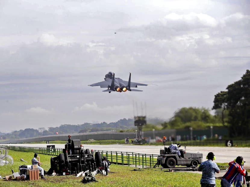 Lim Chu Kang Road was converted into a runway last year for Exercise Torrent — the RSAF’s alternate runway exercise. Road realignment could mean such drills will be held elsewhere on the island in future. TODAY file photo
