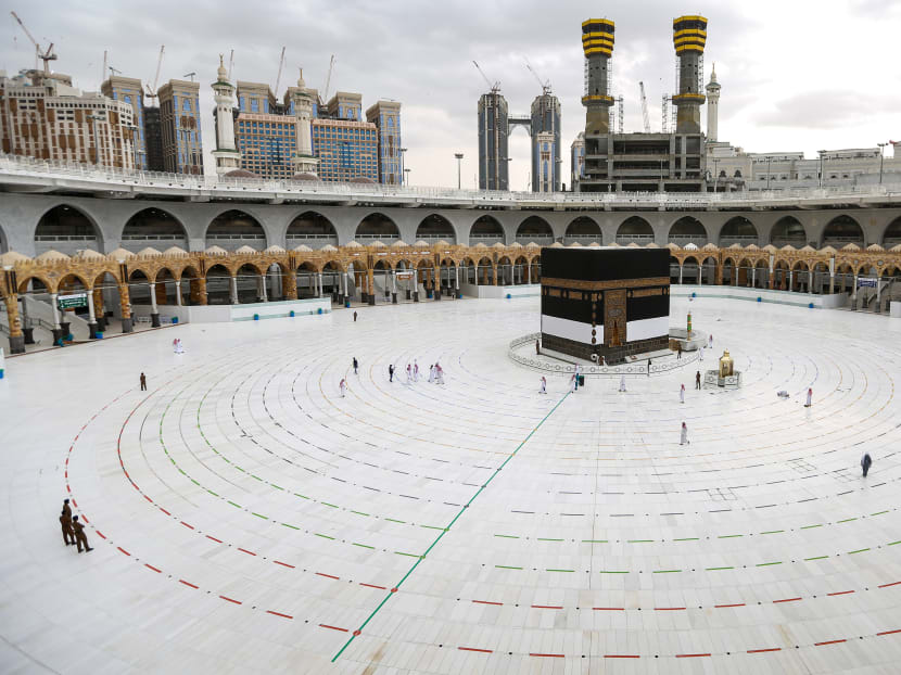 Worshippers will on Sunday be able to perform the ritual of circling the sacred Kaaba — a cubic structure inside the Grand Mosque towards which Muslims around the world pray — along socially distanced paths.