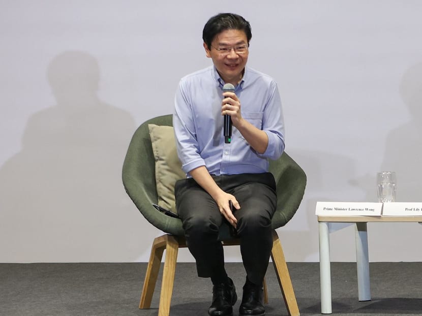 Prime Minister Lawrence Wong at the Insititute of Policy Studies-Varsity Voices Dialogue on July 2, 2024.