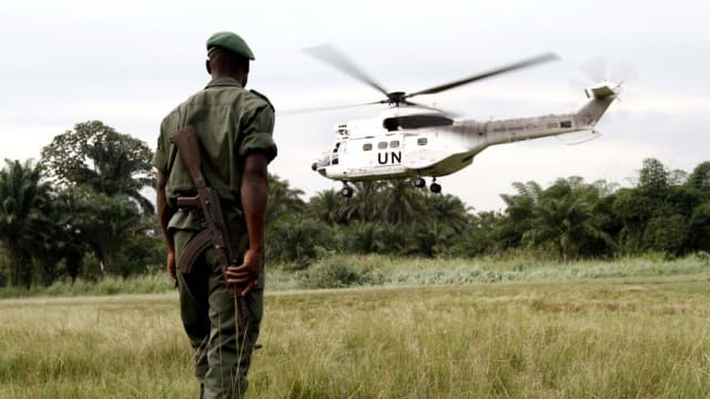 联合国直升机刚果遇袭致一死一伤