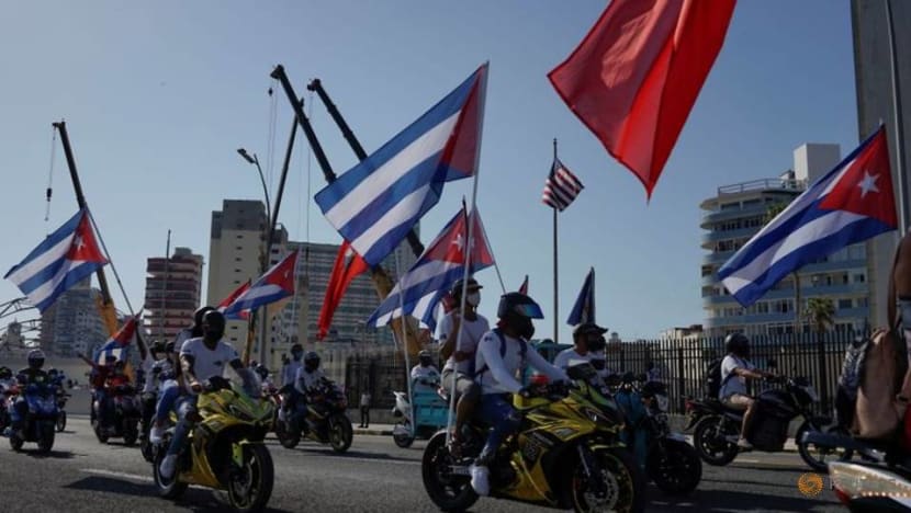 Cubans stage caravan to protest US trade embargo, sanctions Cubans stage caravan to protest US trade embargo, sanctions