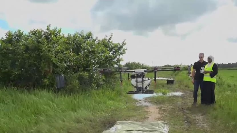 Dron diguna kesan tempat pembiakan nyamuk dan sembur cecair, dalam usaha banteras malaria