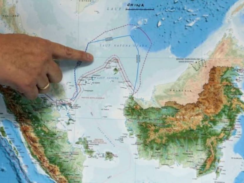 Indonesia’s Deputy Minister for Maritime Affairs Arif Havas Oegroseno pointing the location of the North Natuna Sea on the new map to reporters in Jakarta in July. Beijing’s latest move against Jakarta may be an overreaction to what is a non-issue. Photo: Reuters