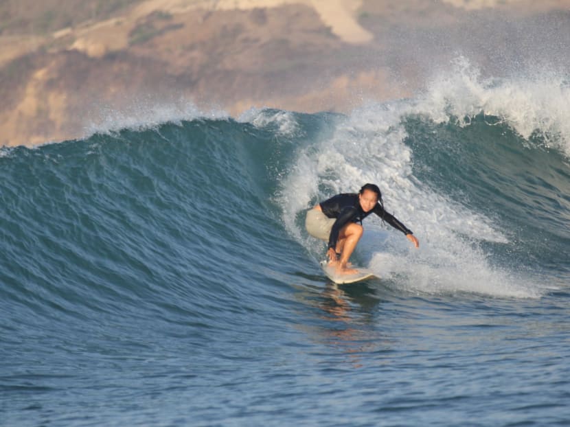 Michelle Ooi Siew May is one of six members of the national surfing team that will represent Singapore at the SEA Games in the Philippines later this year.