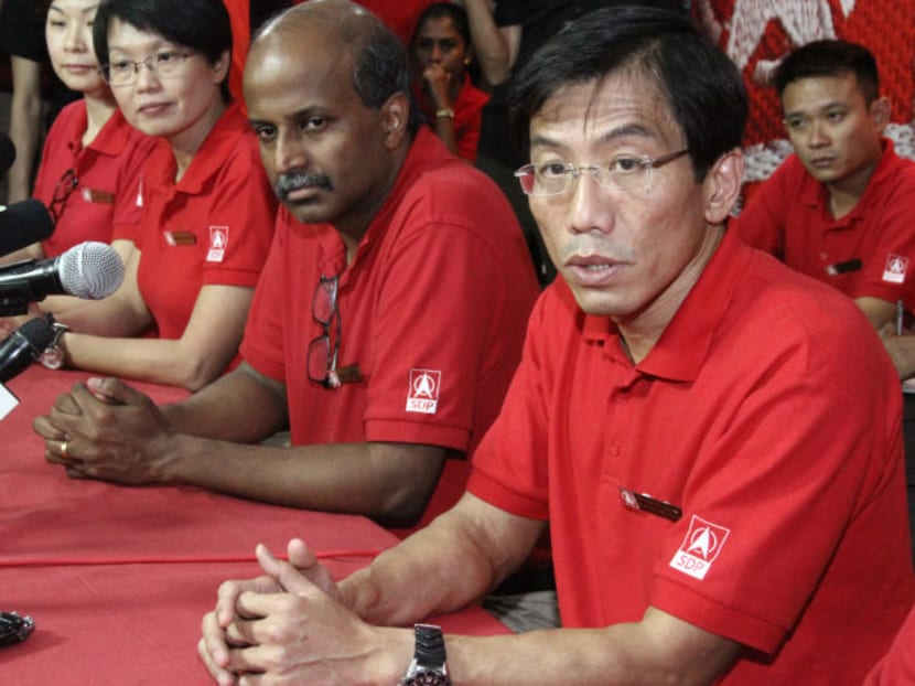 Singapore Democratic Party chief Chee Soon Juan, along with party chairman Paul Tambyah and vice-chairman John Tan, presented some of the party’s arguments before the judge on Thursday. Singapore Democratic Party chief Chee Soon Juan, along with party chairman Paul Tambyah and vice-chairman John Tan, presented some of the party’s arguments before the judge on Thursday.