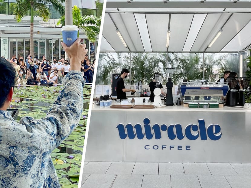 Fans Waited 6 Hours Just To Wave At JJ Lin Across A Pond At Miracle Coffee Pop-Up Cafe Launch