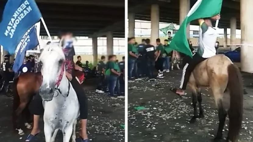 Video tular lelaki tunggang kuda bawa bendera parti politik di M'sia bukan gerakan ekstremis Video tular lelaki tunggang kuda bawa bendera parti politik di M'sia bukan gerakan ekstremis
