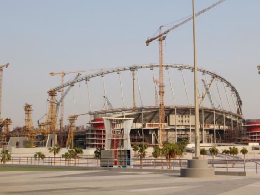 Construction work taking place at the Khalifa International Stadium in Doha, Qatar. This picture was taken in September 2015. Photo: Reuters