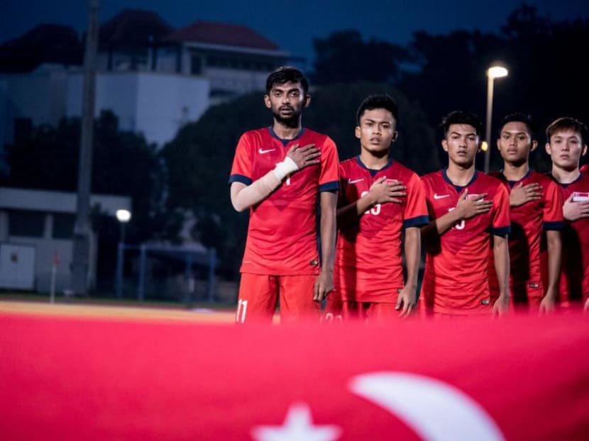 The Young Lions' goal of qualifying for the finals of the AFC U-23 championships has been dealt a huge blow after a loss to Myanmar in the opening game. Photo: FAS