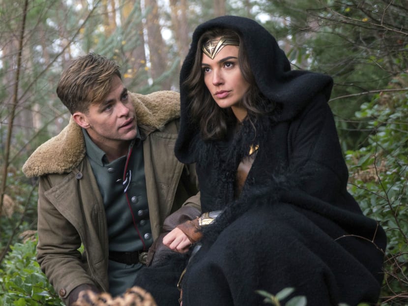 Although Chris Pine (as Steve Trevor, left) plays a major role in the story, there's never any doubt that Wonder Woman is Gal Gadot's film. Photo: AP