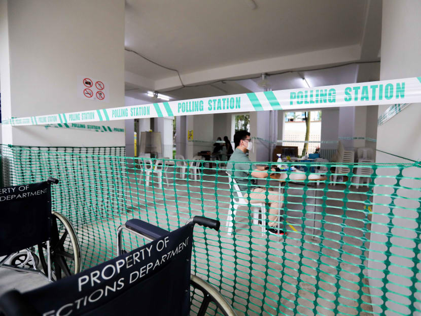 A polling station is set up at Block 535 Bukit Panjang Ring Road on July 9, 2020. A polling station is set up at Block 535 Bukit Panjang Ring Road on July 9, 2020.