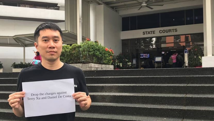 Jolovan Wham convicted over unlawful assembly outside court asking for Terry Xu's charges to be dropped