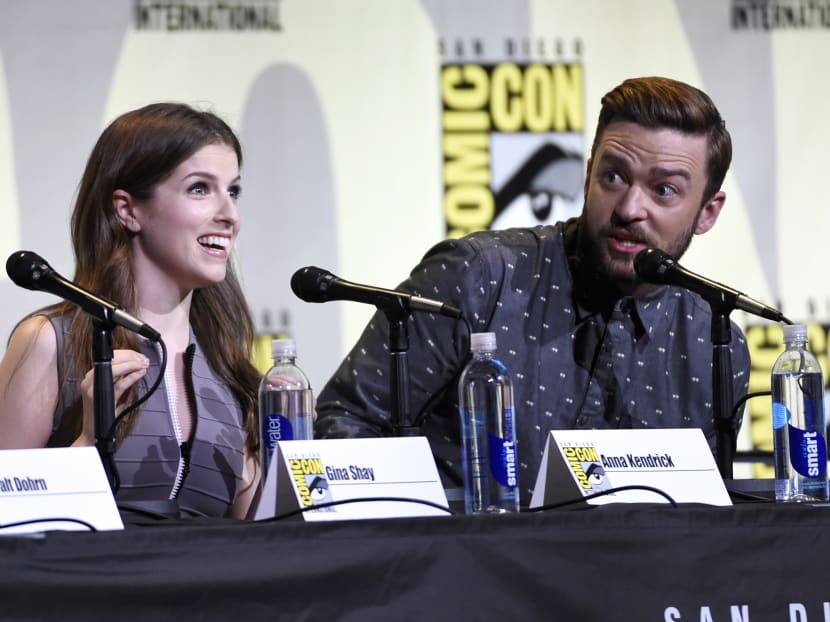 Troll stars Anna Kendrick and Justin Timberlake at Comic-Con International on July 21, 2016. Photo: Invision/AP