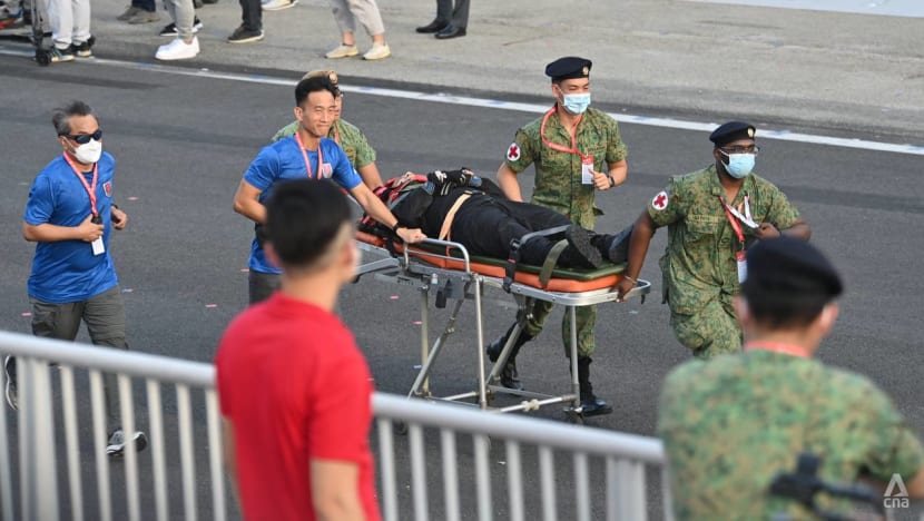 SAF conducts risk assessment of parachute jumps after Red Lions parachutist's hard landing 