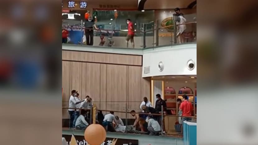 Worker injured after falling 2 floors at Chinatown Point Worker injured after falling 2 floors at Chinatown Point