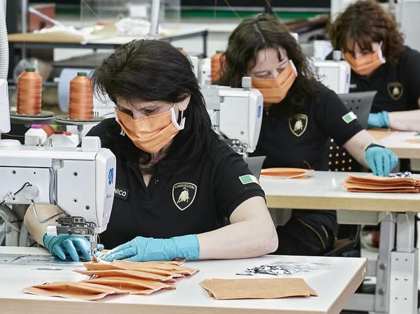 Lamborghini switches gears to production of surgical masks and medical shields Lamborghini switches gears to production of surgical masks and medical shields