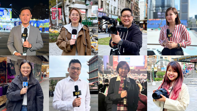 八名记者全方位报道 新传媒采访队直击台湾选举