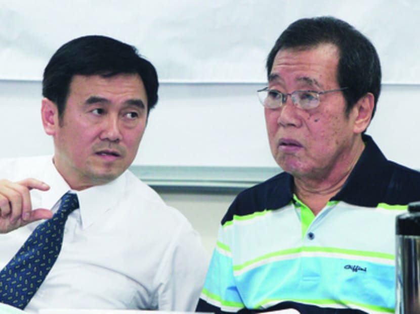 Loh Lin Kok (right) and Tang Weng Fei. Veteran Loh gave a withering assessment of Tang’s six-year stint as president of Singapore Athletics. TODAY file photo