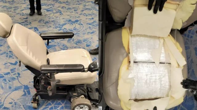 十公斤毒品藏轮椅 22岁男子美国机场被捕