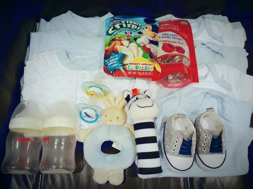 Items the author prepared for her 17-week baby’s cremation in 2015.