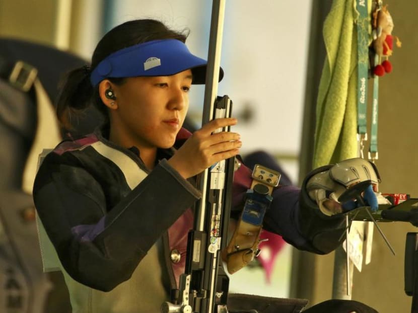 Jasmine Ser taking part in the Women's 50m Rifle 3 Positions competition at the Rio Olympics last year. Photo: REUTERS