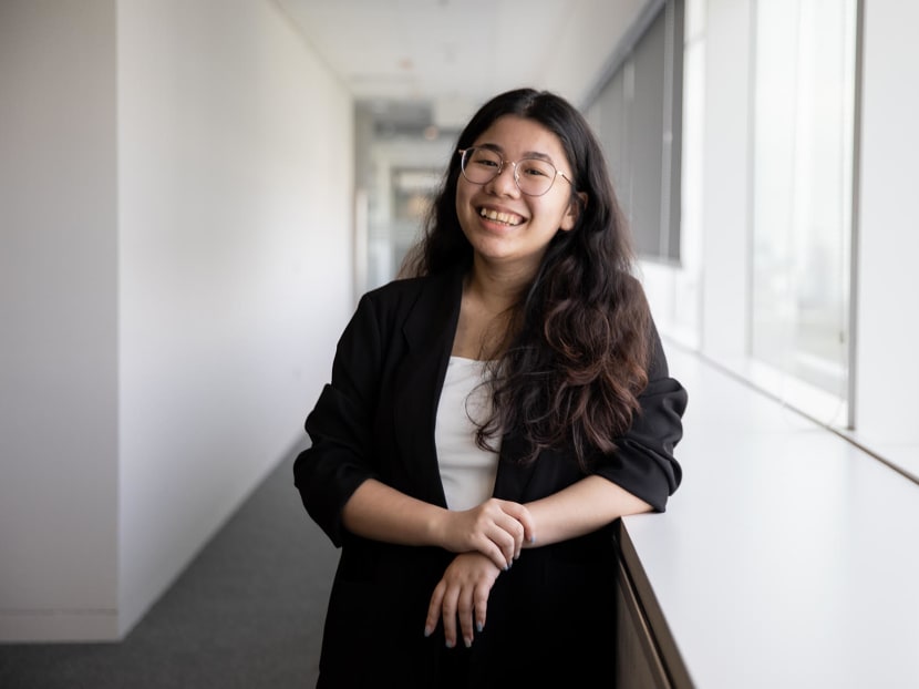 TODAY journalist Loraine Lee, seen here in office on May 27, 2022, had never worked physically in one until April 2022 due to the pandemic.