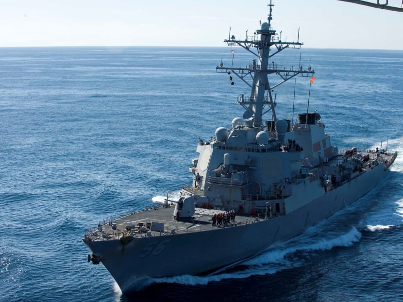 The guided-missile destroyer USS John S. McCain at sea. Photo: Reuters