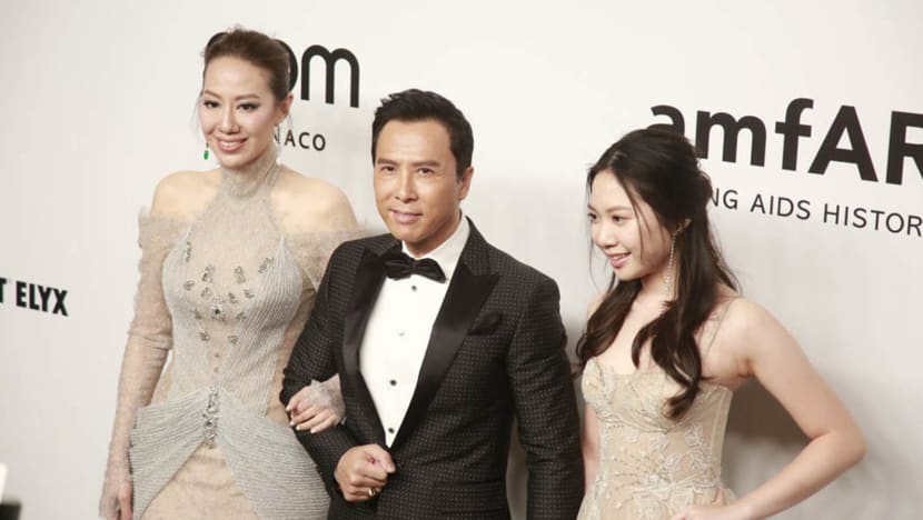 Donnie Yen and family walk out of charity dinner