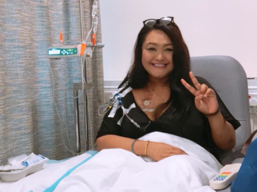 The late Noor Azlin Abdul Rahman pictured during her hospital treatment. She died in 2019, aged 39, after a court ruled that Changi General Hospital negligently failed to diagnose her cancer in a timely manner.