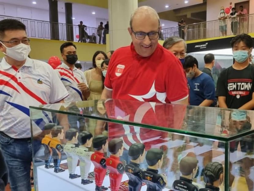 Transport Minister S Iswaran at an F1-themed community event at West Coast on Aug 27, 2022. Transport Minister S Iswaran at an F1-themed community event at West Coast on Aug 27, 2022.
