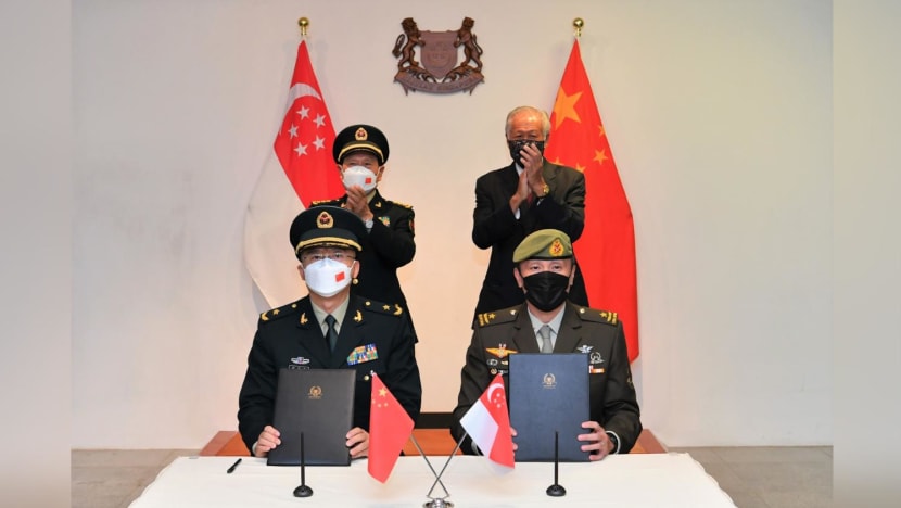Singapore, China sign agreements on deeper cooperation in military education and academic exchanges