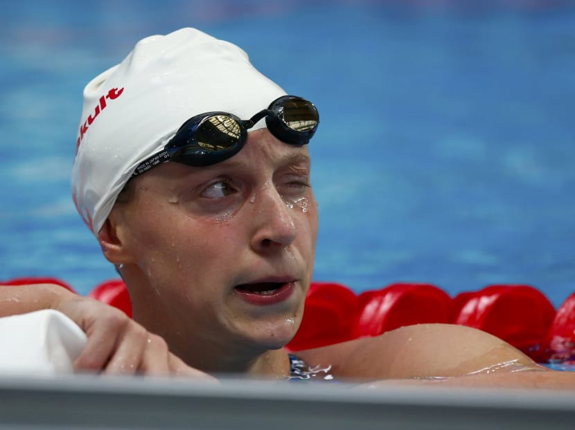 Katie Ledecky of the US looks after competing in the women's 400m freestyle heats at the Aquatics World Championships in Kazan, Russia, Aug 2, 2015. Photo: Reuters
