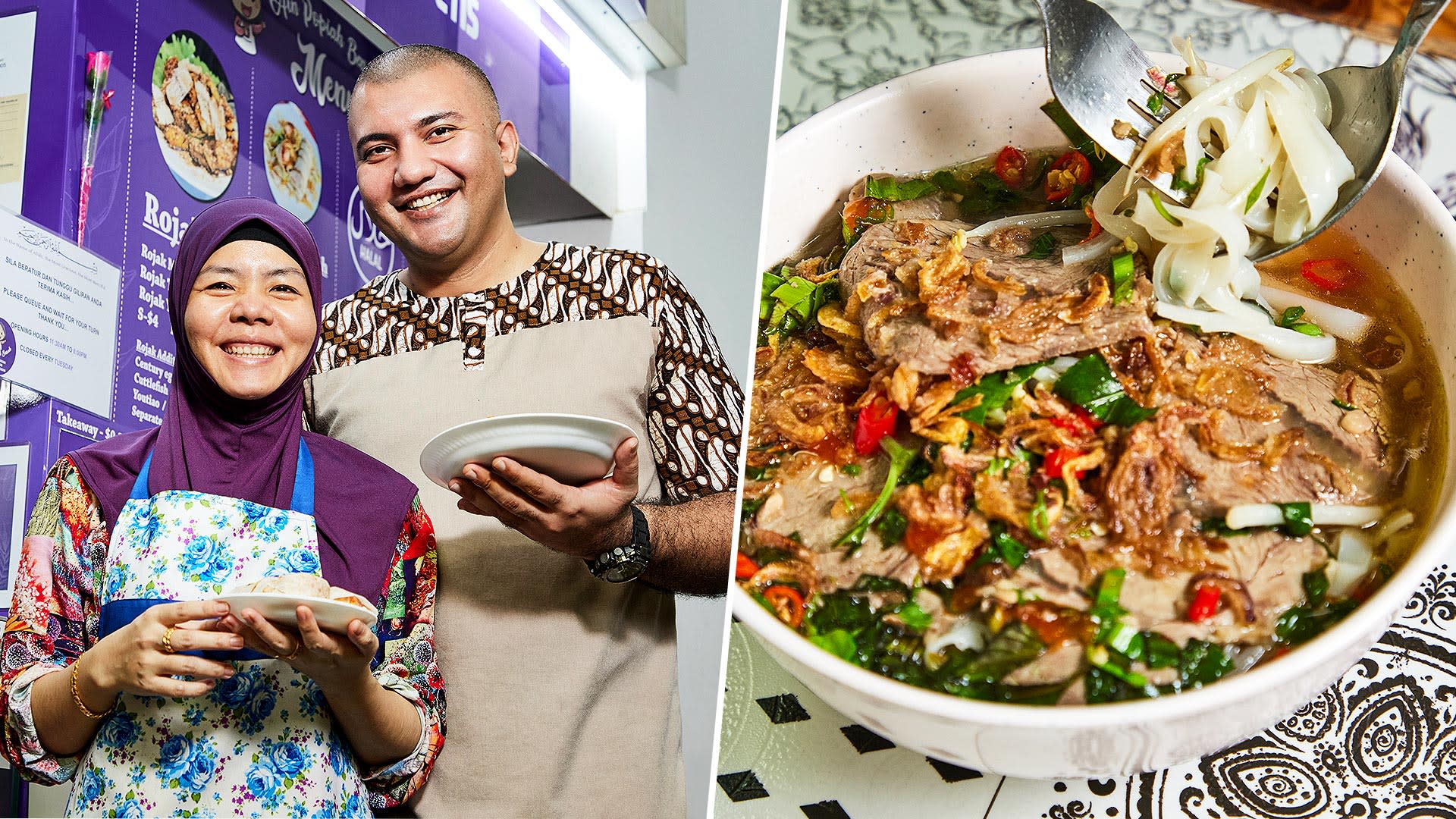 Muslim-Vietnamese Hawker Couple Sell Delish Beef Pho, Rojak & Muah Chee In Woodlands Muslim-Vietnamese Hawker Couple Sell Delish Beef Pho, Rojak & Muah Chee In Woodlands